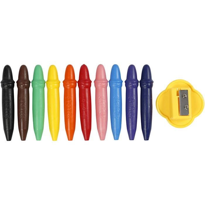 Pastelli a cera, L: 7 cm, diam 11 mm, 10 pz/ 1 conf.