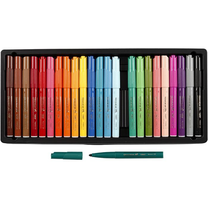 BIC Pennarelli Visa Color, ampiezza tratto 3 mm, colori asst., 24 pz/ 1 conf.