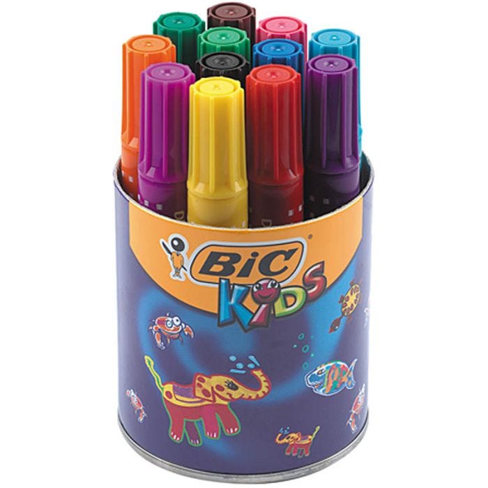 BIC Pennarelli Jumbo Decoralo, ampiezza tratto 4 mm, colori asst., 12 pz/ 1 vasch.