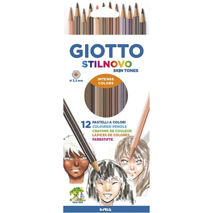 Matite colorate Stilnovo GIOTTO, diam 6,8 mm, ampiezza tratto 3,3 mm, color carne, 12 pz/ 1 conf.