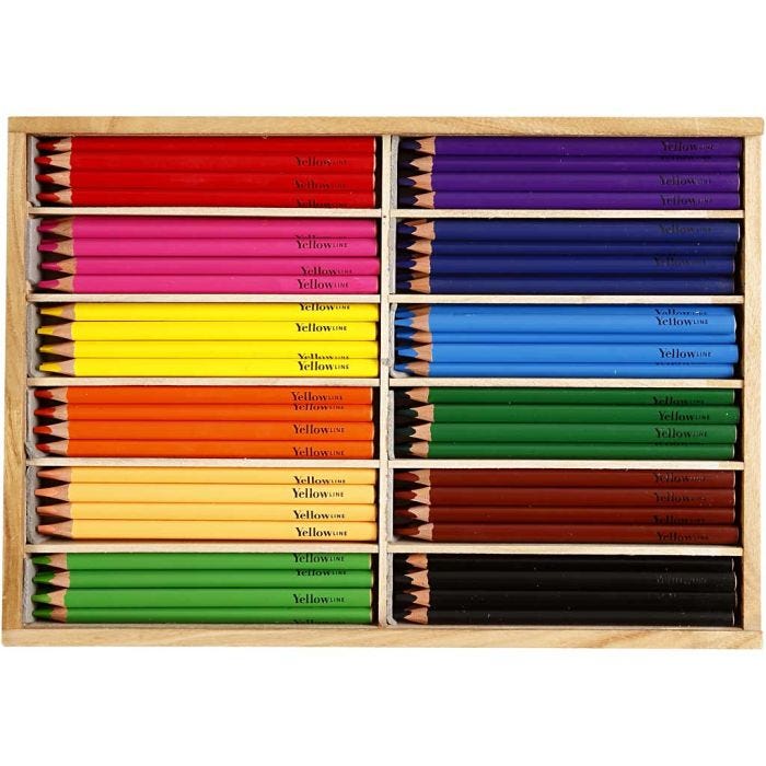 Pastelli colorati, mina 5 mm, JUMBO, colori asst., 144 pz/ 1 conf.