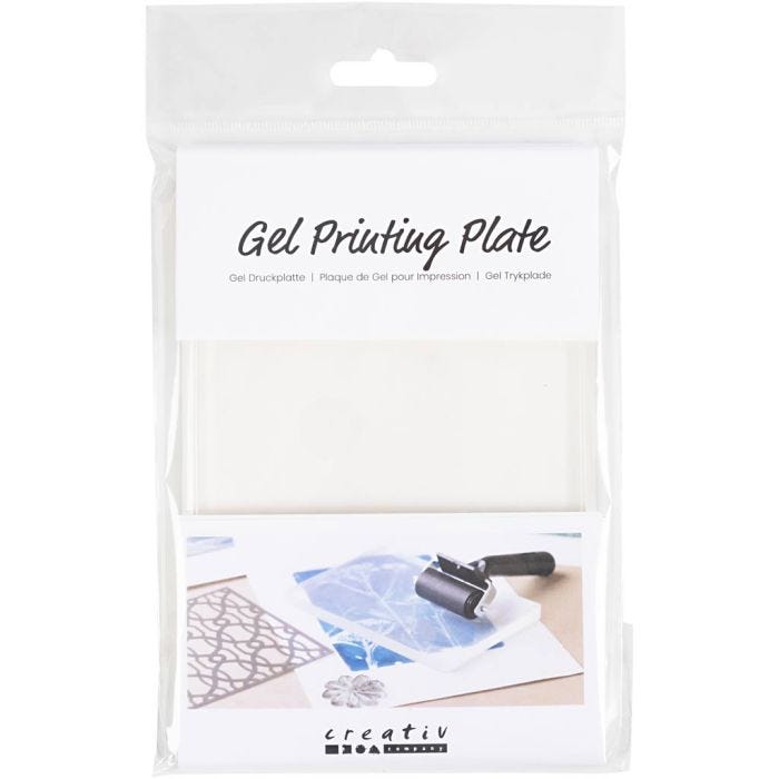 Lastra per stampa in gel, misura 12,7x17,8x1 cm, trasparente opaco, 1 pz
