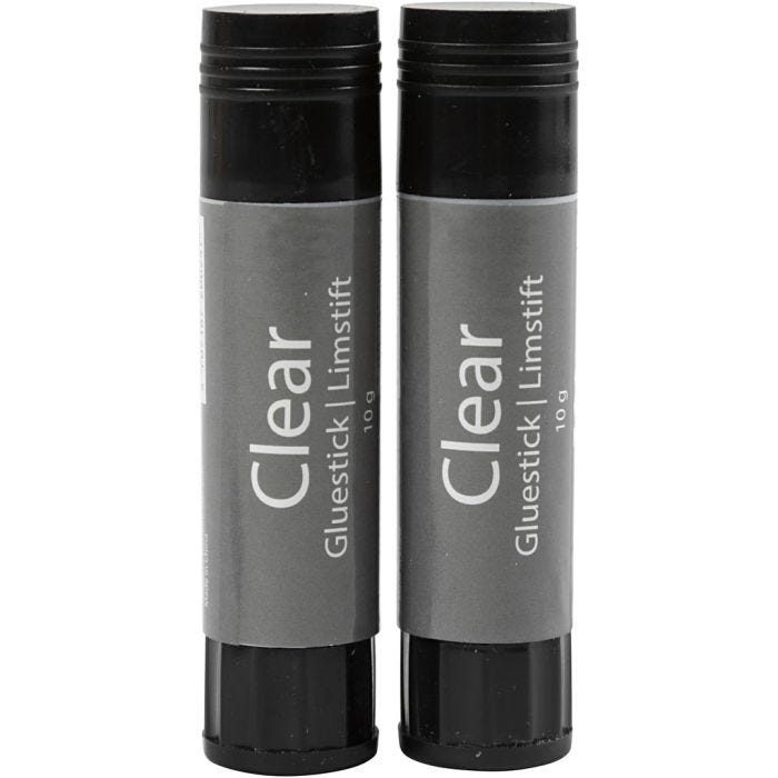 Stick Colla Trasparente, rotondo, 10 g, 2 pz/ 1 conf.