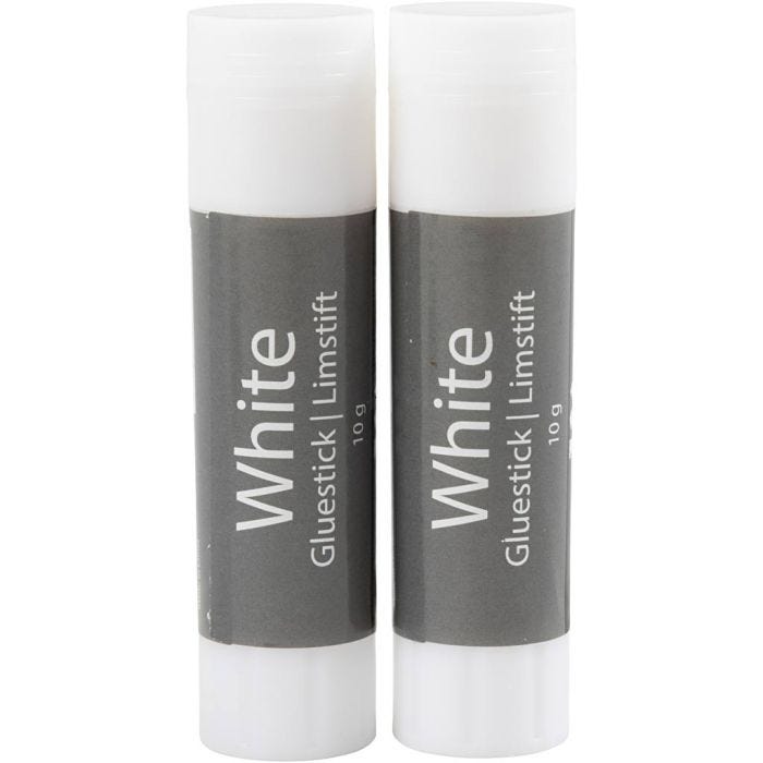Colla stick bianca, rotonda, 10 g, 2 pz/ 1 conf.