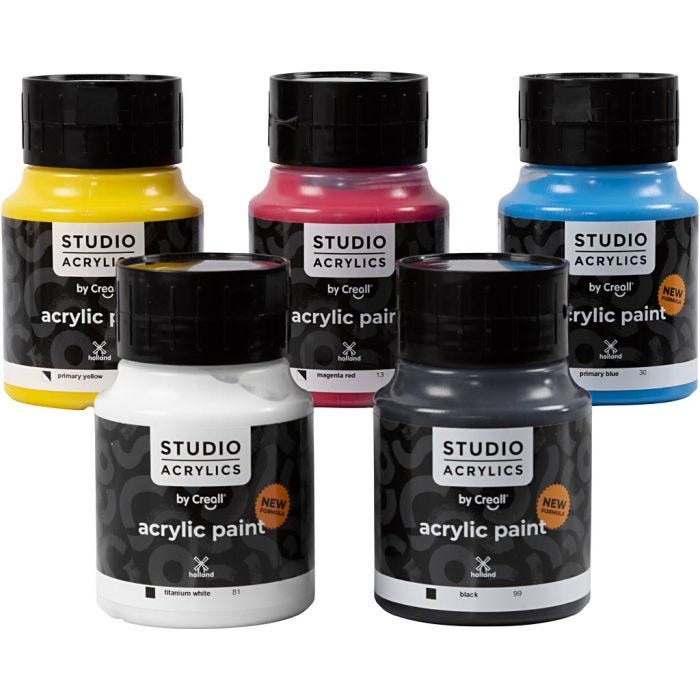 Pittura Acrilica Creall Studio, colori asst., 5x500 ml/ 1 conf.