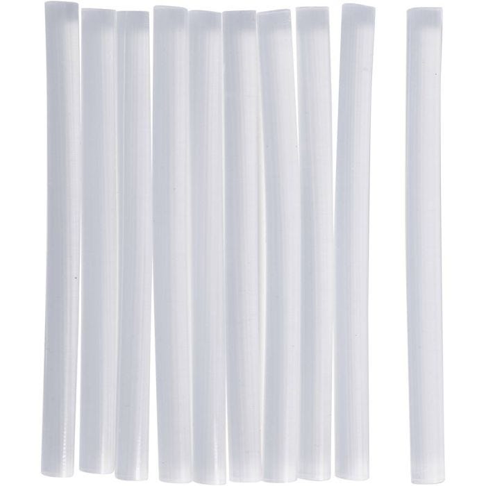Stick di colla Mini, L: 10 cm, diam 7 mm, 10 pz/ 1 conf.