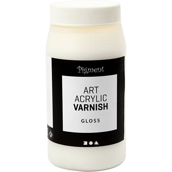 Vernice Protettiva Acrilica, lucido trasparente, bianco, 500 ml/ 1 vasch.
