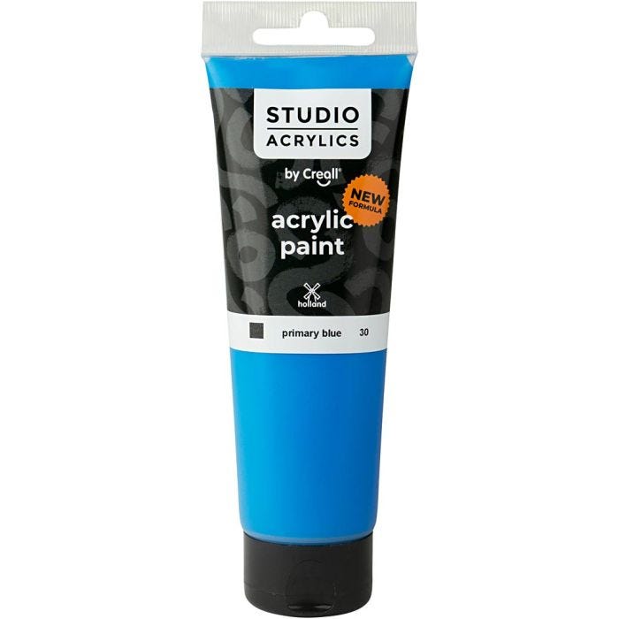 Pittura Acrilica Creall Studio, opaca, primary blue (30), 120 ml/ 1 bott.