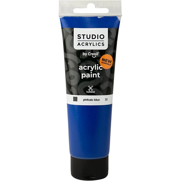 Pittura Acrilica Creall Studio, opaca, phtalo blue (32), 120 ml/ 1 bott.