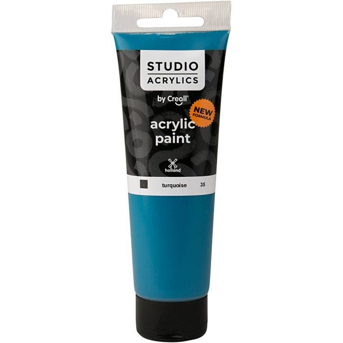 Pittura Acrilica Creall Studio, opaca, turquoise (35), 120 ml/ 1 bott.