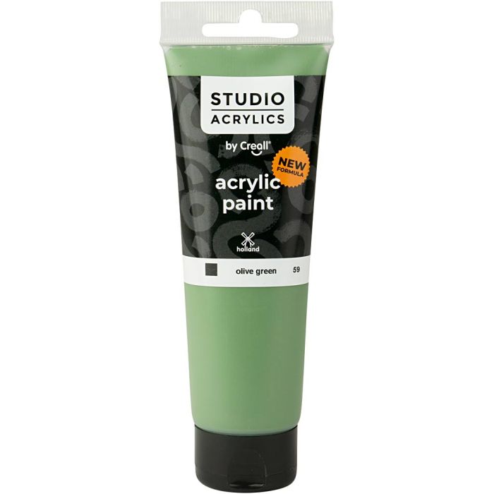 Pittura Acrilica Creall Studio, opaca, olive green (59), 120 ml/ 1 bott.
