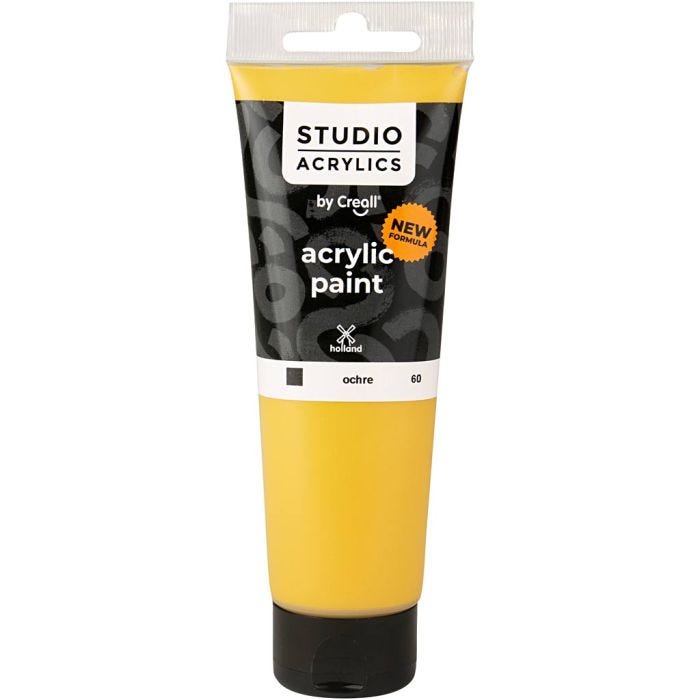 Pittura Acrilica Creall Studio, opaca, ochre (60), 120 ml/ 1 bott.