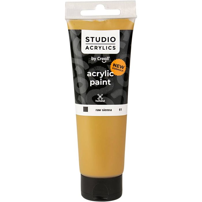 Pittura Acrilica Creall Studio, opaca, raw sienna (61), 120 ml/ 1 bott.