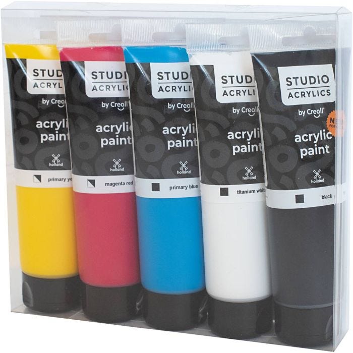 Pittura Acrilica Creall Studio, colori asst., 5x120 ml/ 1 conf.