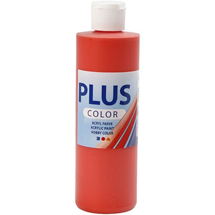 Plus Color Craft Paint, rosso brillante, 250 ml/ 1 bott.
