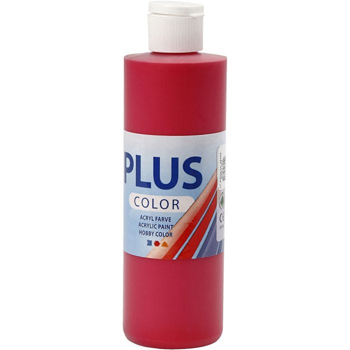 Plus Color Craft Paint, rosso lampone, 250 ml/ 1 bott.