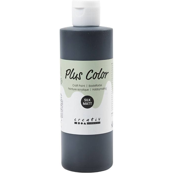 Plus Color Craft Paint, nero, 250ml/ 1 bott.