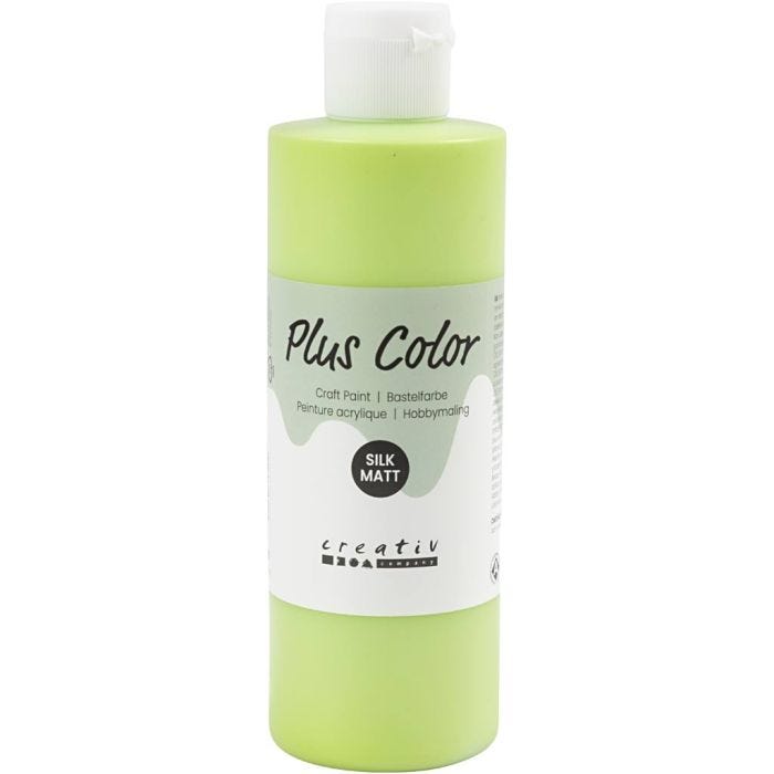 Plus Color Craft Paint, verde lime, 250 ml/ 1 bott.