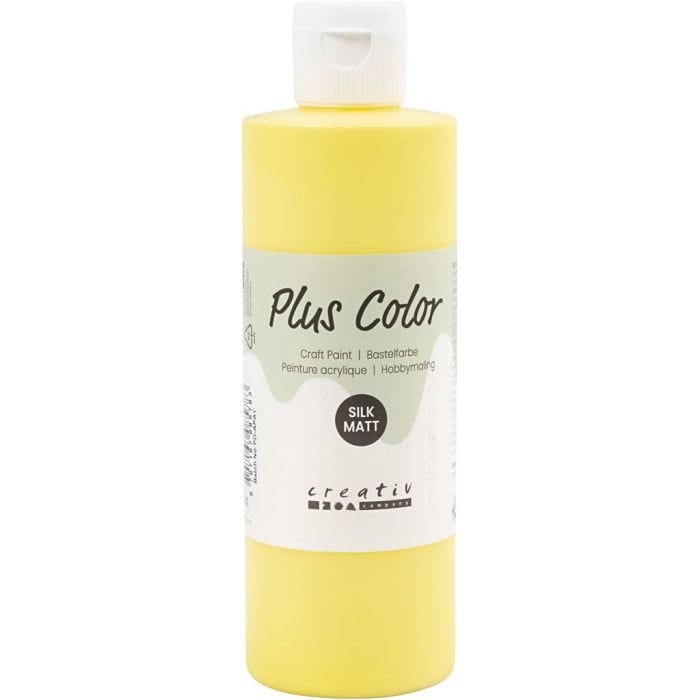 Plus Color Craft Paint, giallo primario, 250 ml/ 1 bott.