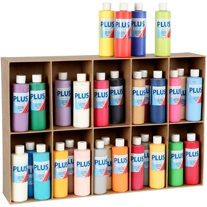 Plus Color Craft Paint, colori asst., 30x250 ml/ 1 conf.