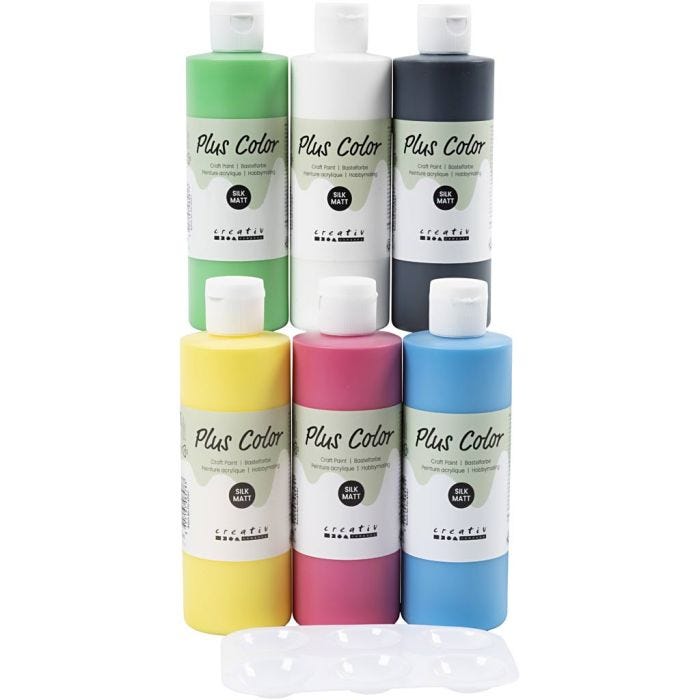 Plus Color Craft Paint, colore primario, 6x250 ml/ 1 conf.