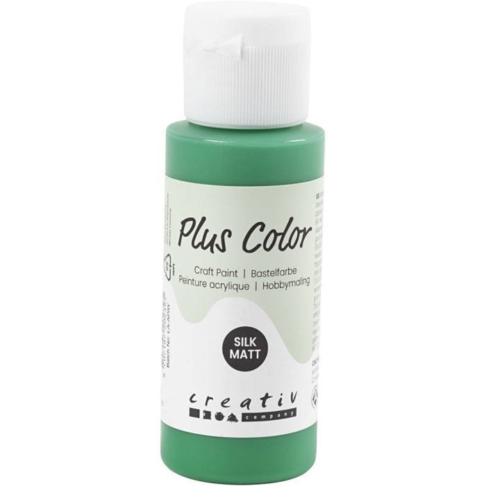 Plus Color Craft Paint, verde brillante, 60ml/ 1 bott.