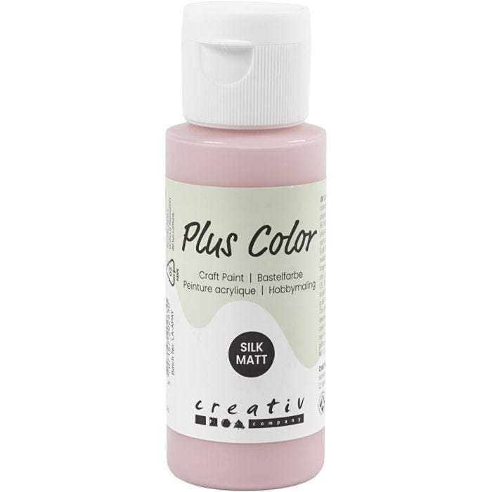 Plus Color Craft Paint, rosa pallido, 60 ml/ 1 bott.