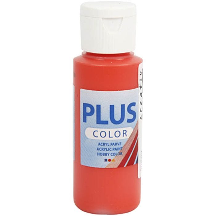 Plus Color Craft Paint, rosso brillante, 60 ml/ 1 bott.