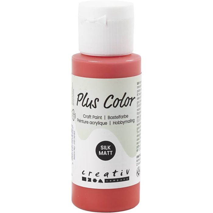 Plus Color Craft Paint, rosso cremisi, 60ml/ 1 bott.