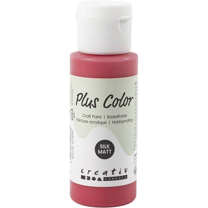 Plus Color Craft Paint, rosso lampone, 60 ml/ 1 bott.