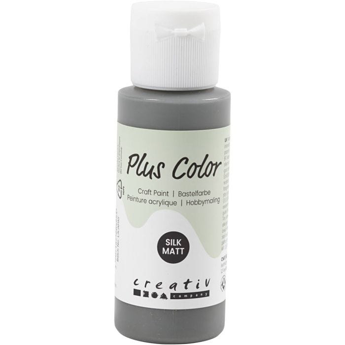 Plus Color Craft Paint, grigio scuro, 60 ml/ 1 bott.