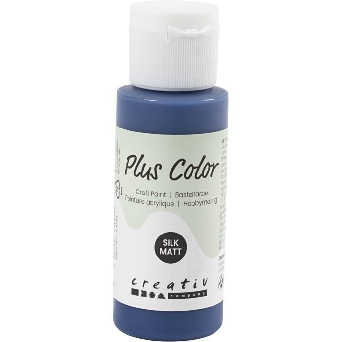 Plus Color Craft Paint, blu navy, 60 ml/ 1 bott.