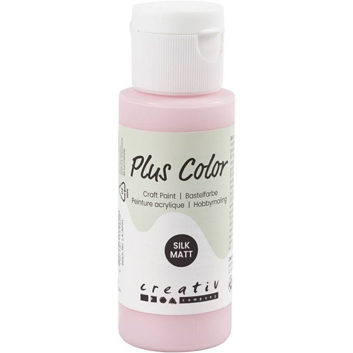 Plus Color Craft Paint, rosa tenue, 60 ml/ 1 bott.