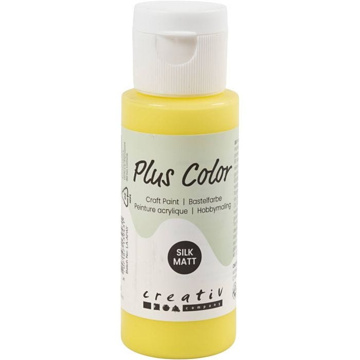 Plus Color Craft Paint, giallo primario, 60 ml/ 1 bott.