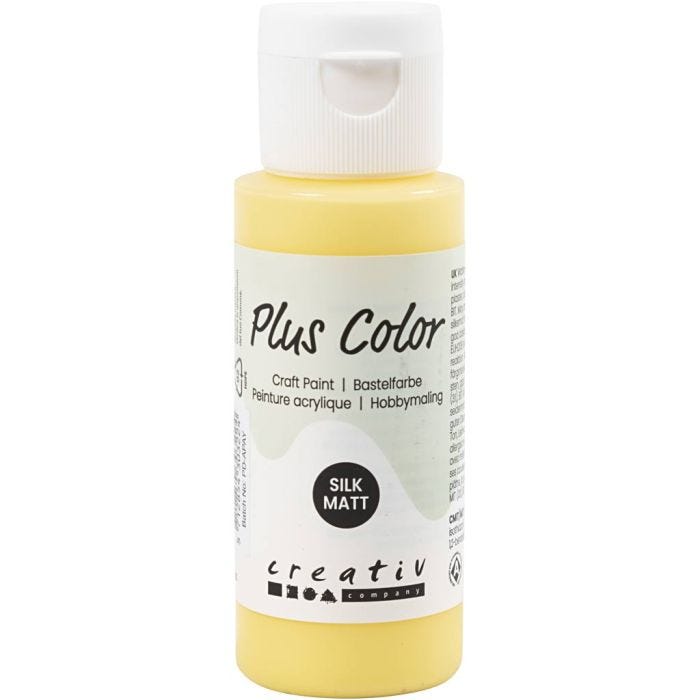 Plus Color Craft Paint, primrose yellow, 60ml/ 1 bott.