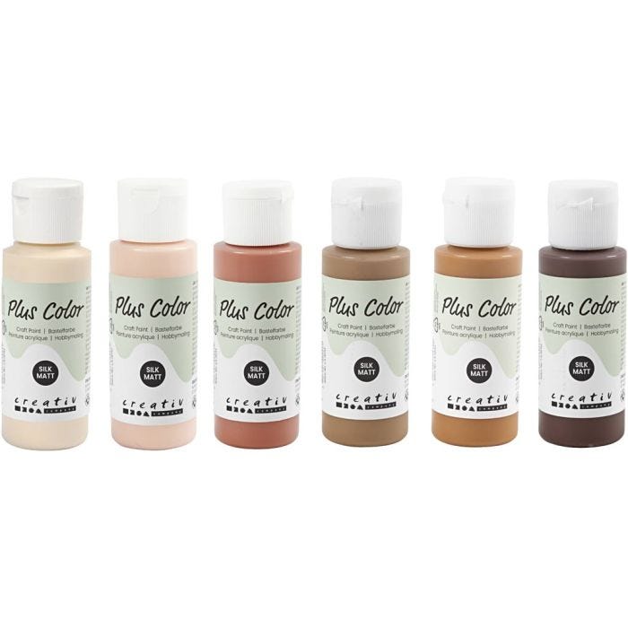 Plus Color Craft Paint, colori asst., 6x60 ml/ 1 conf.