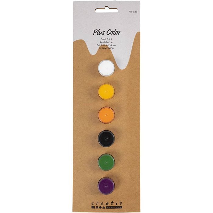 Vernice per Bricolage Plus Color, colori halloween, 6x5 ml/ 1 conf.