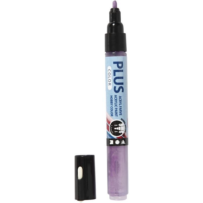 Plus Color Marker, L: 14,5 cm, ampiezza tratto 1-2 mm, lilla scuro, 5,5 ml, 1 pz