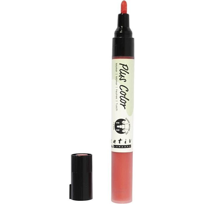 Plus Color Marker, L: 14,5 cm, ampiezza tratto 1-2 mm, rosso cremisi, 5,5 ml, 1 pz