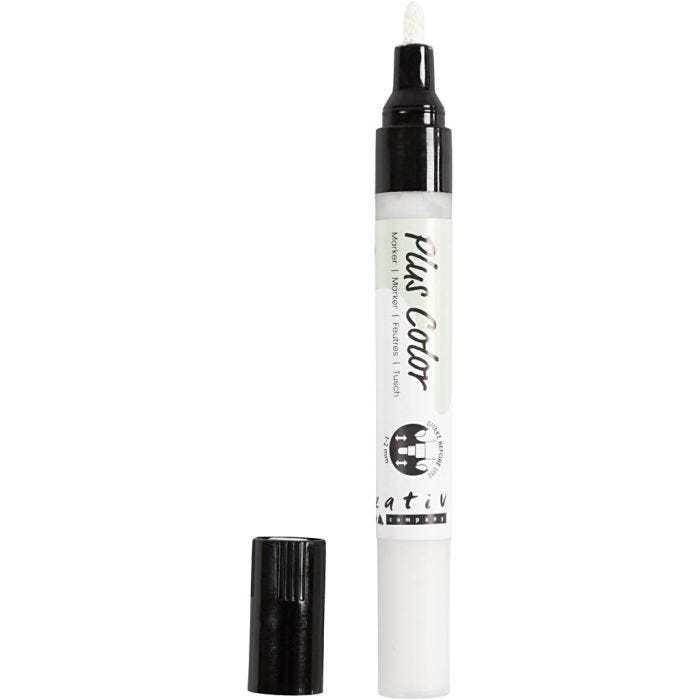 Plus Color Marker, L: 14,5 cm, ampiezza tratto 1-2 mm, avorio, 5,5 ml, 1 pz