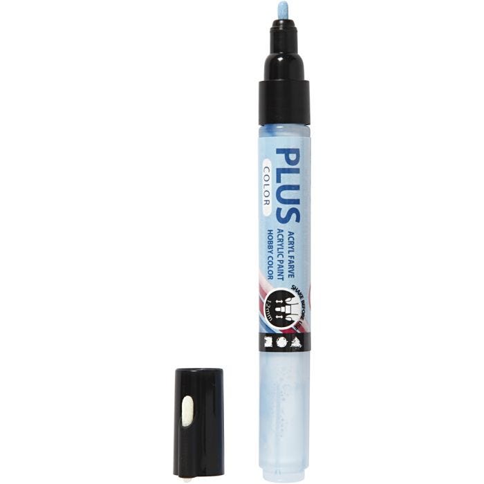 Plus Color Marker, L: 14,5 cm, ampiezza tratto 1-2 mm, celeste, 5,5 ml, 1 pz