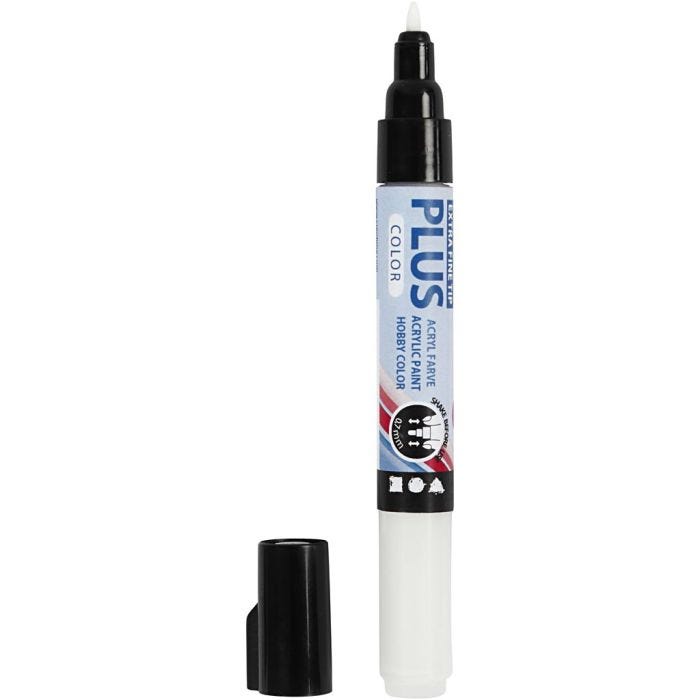 Plus Color Marker, L: 14,5 cm, ampiezza tratto 0,7 mm, avorio, 5,5 ml, 1 pz