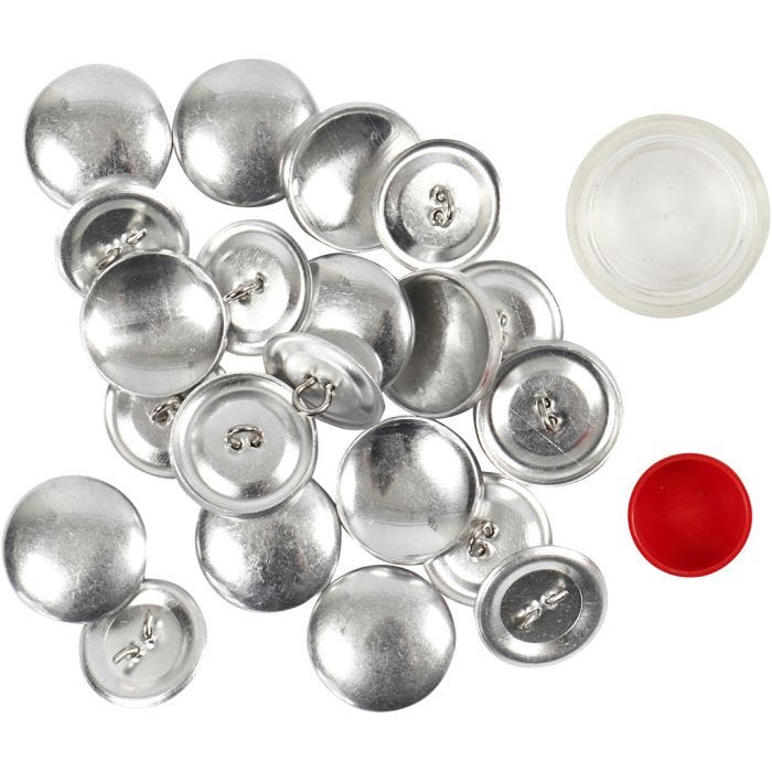 Bottoni da rivestire fai-da-te, diam 22 mm, 12 pz/ 1 conf.
