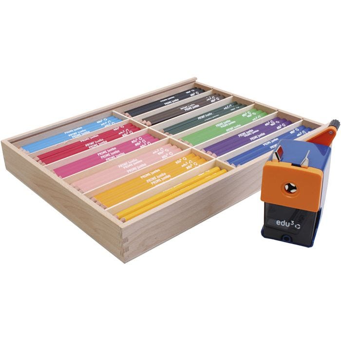 Matite Colorate edu jumbo, mina 6,25 mm, colori asst., 12x12 pz/ 1 conf.