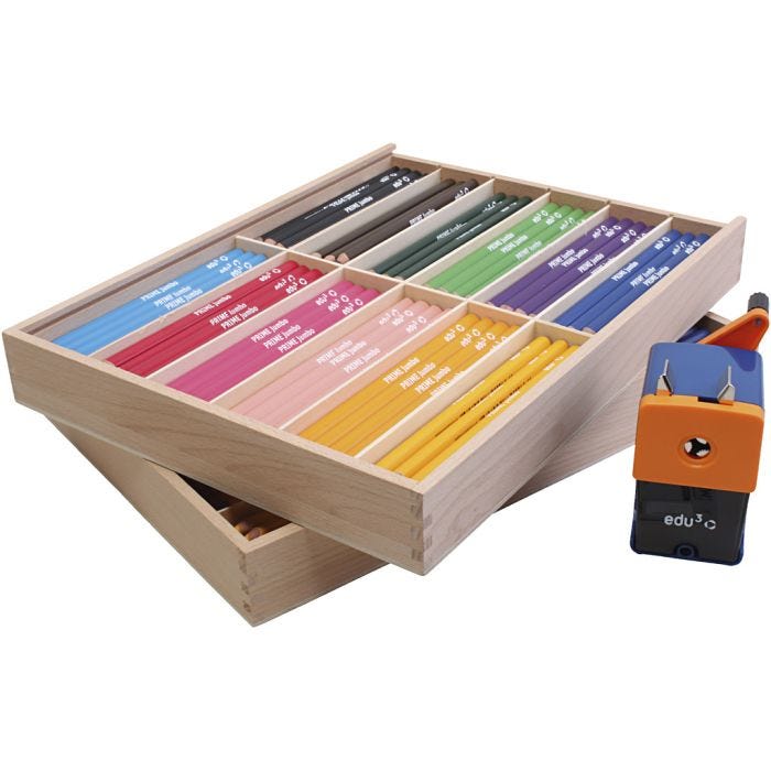 Matite Colorate edu jumbo, mina 6,25 mm, colori asst., 24x12 pz/ 1 conf.