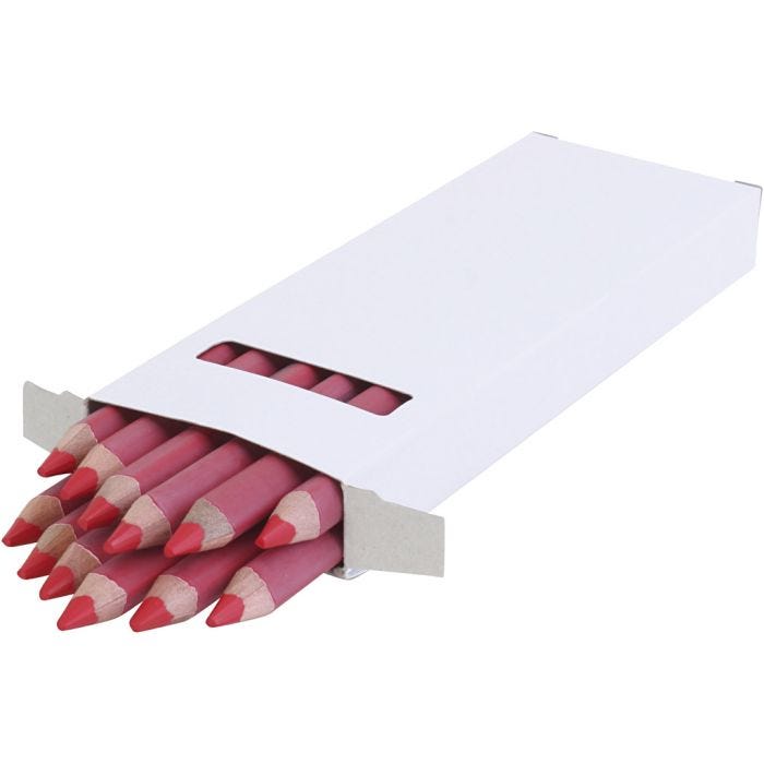 Matite Colorate edu jumbo, spess. 10 mm, mina 6,25 mm, rosso, 12 pz/ 1 conf.