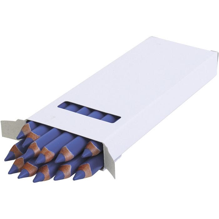 Matite Colorate edu jumbo, spess. 10 mm, mina 6,25 mm, blu, 12 pz/ 1 conf.