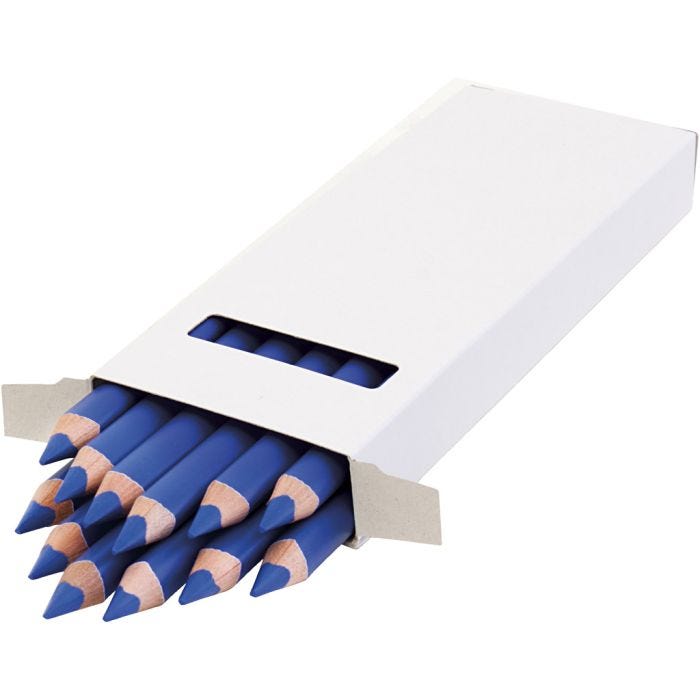 Matite Colorate edu jumbo, spess. 10 mm, mina 6,25 mm, blu scuro, 12 pz/ 1 conf.
