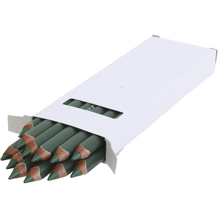 Matite Colorate edu jumbo, spess. 10 mm, mina 6,25 mm, verde scuro, 12 pz/ 1 conf.