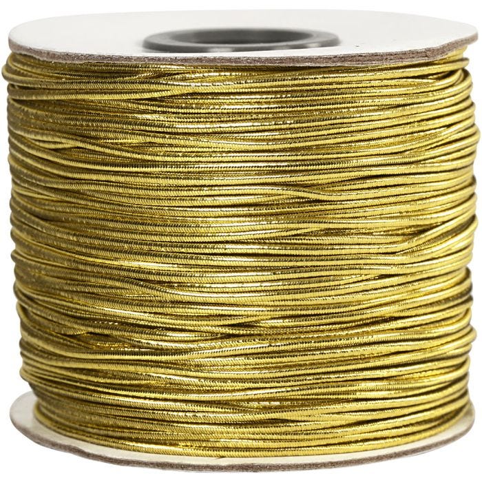 Corda elastica, spess. 1 mm, oro, 100 m/ 1 rot.